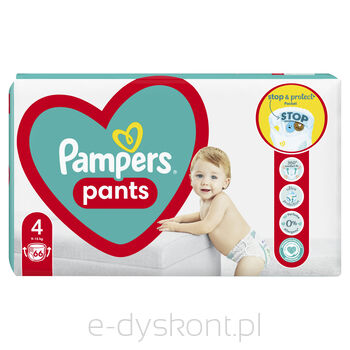 Pampers Pants Pieluchomajtki Rozmiar 4, 9-15 Kg 66 Szt.