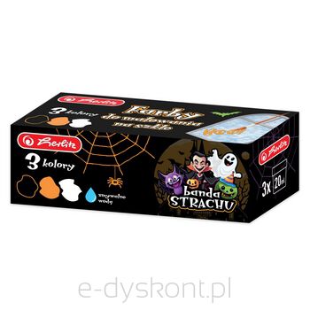 Herlitz Farby do malowania na szkle Halloween 3 kolory