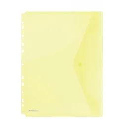Donau Teczka kopertowa zatrzask, PP, A4, 200mikr., z europerforacją, żółta