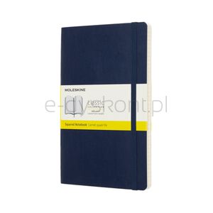 Notes MOLESKINE L (13x21cm) w kratkę, miękka oprawa, sapphire blue, 192 strony, niebieski