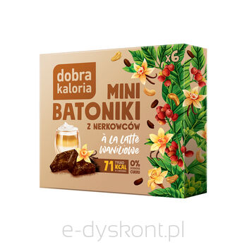 Dobra Kaloria Mini batoniki z nerkowców ala latte waniliowe 6 sztuk 102g