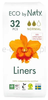 Ekologiczne wkładki higieniczne, Normal, 32 sztuki
