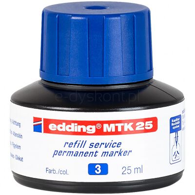 Edding Tusz Do Uzupełniania Markerów Permanentnych E-Mtk 25 Niebieski