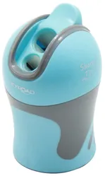 Keyroad Temperówka Colour Special, plastikowa, podwójna, z pojemnikiem, ostrzenie w szpic, pakowane na displayu, mix kolorów