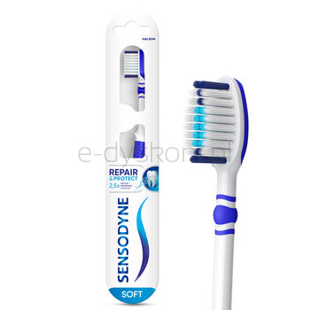 Sensodyne Odbudowa i Ochrona Szczoteczka soft delikatna do nadwrażliwych zębów z cienkim włosiem