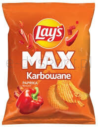 Lay's Max Karbowane Chipsy o smaku paprykowym 40g