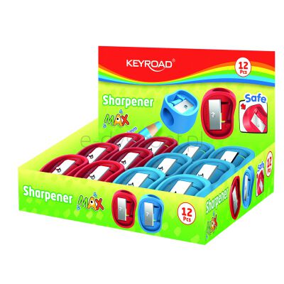 Keyroad Temperówka plastikowa Max, jumbo, pojedyncza, display, mix kolorów