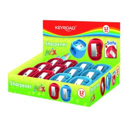 Keyroad Temperówka plastikowa Max, jumbo, pojedyncza, display, mix kolorów