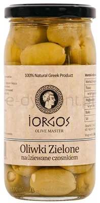 Oliwki zielone nadziewane czosnkiem 360/180g