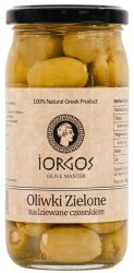 Iorgos Oliwki zielone nadziewane czosnkiem 360/180g
