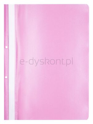 Office Products Skoroszyt, PP, A4, 2 otwory, 100/170mikr., wpinany, różowy 