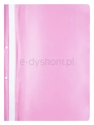 Office Products Skoroszyt, PP, A4, 2 otwory, 100/170mikr., wpinany, różowy 