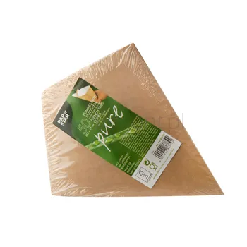 Papstar Torebki Na Frytki Z Miejscem Na Dip, Papierowe, &Quotpure&Quot, 23,5 Cm X 19 Cm, Kolory: Brązowy/Biały, Pojemność 150 G, 50 Szt