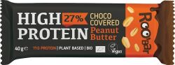 Roobar Baton proteinowy z orzechami arachidowymi w polewie z gorzkiej czekolady, bezglutenowy 40 g