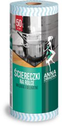 Ściereczki na rolce Anna Zaradna, 50 szt., niebieska fala