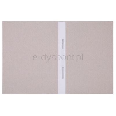 Skoroszyt OFFICE PRODUCTS Premium, karton, z listwą, nadruk, A4, 350gsm, biały