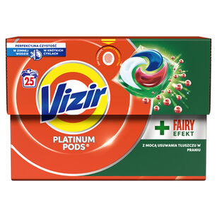 Vizir Platinum Pods + Fairy Effect Kapsułki Do Prania, 25 Prań 530G