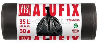 Alufix Worki na śmieci, HDPE, 35l, 30 szt., czarne
