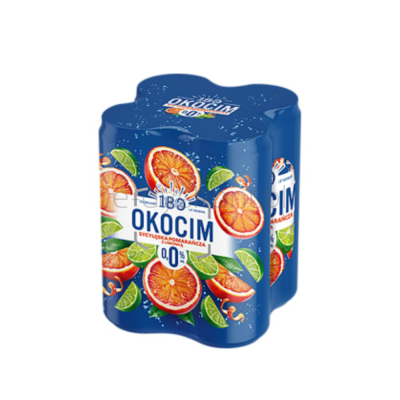 Okocim Radler Sycylijska pomarańcza z limonką 0,0%, 500 ml puszka SK