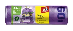 Jan Niezbędny Worki na śmieci magnum flex, z taśmą, 60l, 8szt., lawendowe