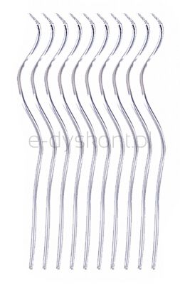 Świeczki spiralne Part Go, 14cm, 10 szt., srebrne