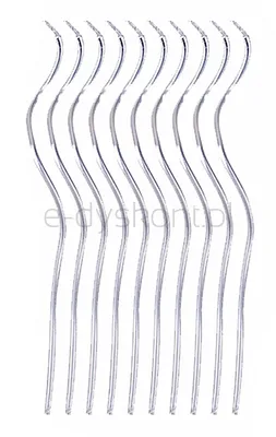 Świeczki spiralne PARTY GO, 14cm, 10 szt., srebrne