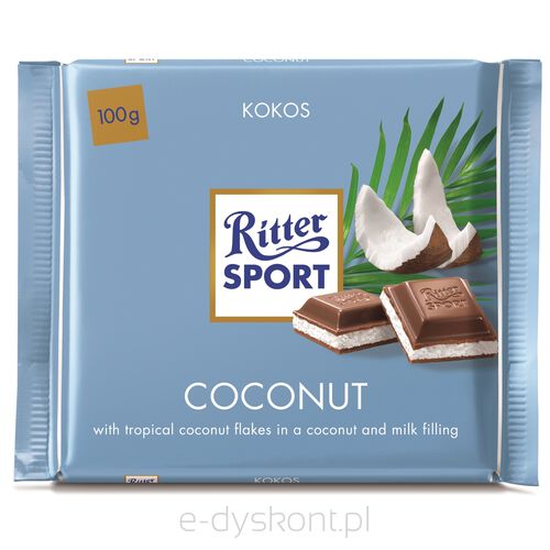 Ritter Sport Czekolada Mleczna Z Kokosem 100G