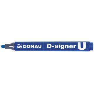 Donau Marker permanentny D-Signer U, okrągły, 2-4mm (linia), niebieski [BIURO]