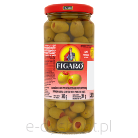 Figaro Hiszpańskie Oliwki Zielone Z Pastą Paprykową 340 G/200 G 