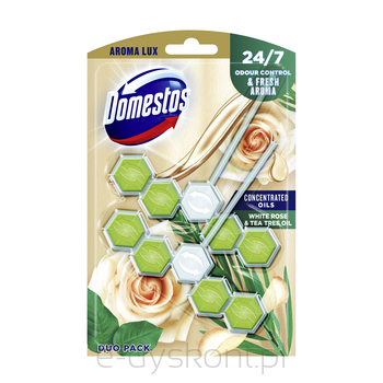 Kostka zapachowa Domestos Aroma Lux White Rose ; Green Tea 2x55g