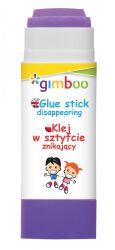 Gimboo Klej w sztyfcie PVP, trójkątny, znikający, 15g, 1 szt., pakowany w displayu, fioletowy