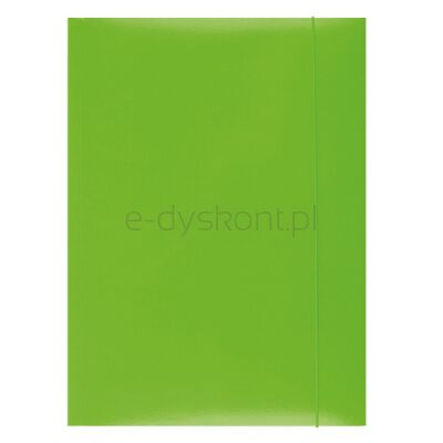 Office Products Teczka Z Gumką, Karton/Lakier, A4, 350Gsm, 3-Skrz., Zielona 