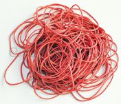Q-Connect Gumki Recepturki 100G, Średnica 50Mm, Czerwone  - 2