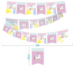 Part Go Girlanda Unicorn, 3m, różowa