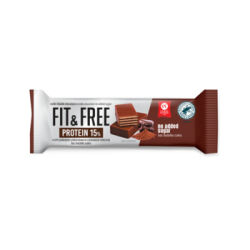 Wafel Fit&Free Protein 15% podwójnie czekoladowy w czekoladzie mlecznej bez dodatku cukrów 40 g