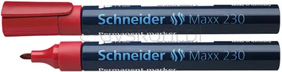 Schneider Marker permanentny Maxx 230, okrągły, 1-3mm, czerwony