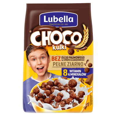 Lubella Mlekołaki Choco Kulki Zbożowe O Smaku Czekoladowym 250 G