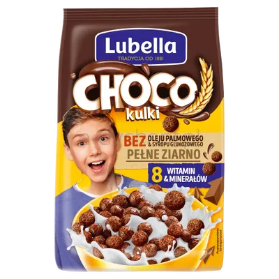 Lubella Mlekołaki Choco Kulki Zbożowe O Smaku Czekoladowym 250 G