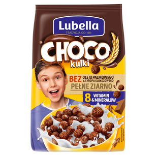 Lubella Mlekołaki Choco Kulki Zbożowe Kulki O Smaku Czekoladowym 250 G