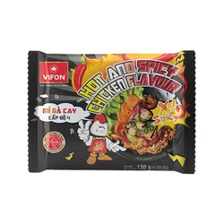 Vifon HOT ; SPICY X4 - Danie z nudlami o smaku kurczaka 130g (extremalnie ostre)