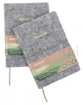 Notes ECONOVO, z recyklingu, okładka z filcu, w linie, 96 kart, 70gsm, szary - 3