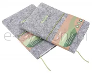 Notes ECONOVO, z recyklingu, okładka z filcu, w linie, 96 kart, 70gsm, szary - 4