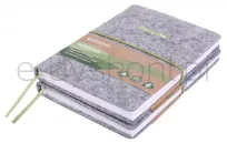 Notes ECONOVO, z recyklingu, okładka z filcu, w linie, 96 kart, 70gsm, szary - 5