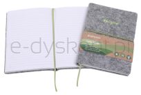 Econovo Notes z recyklingu, okładka z filcu, w linie, 96 kart, 70gsm, szary - 6