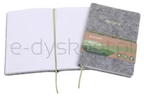 Notes ECONOVO, z recyklingu, okładka z filcu, w linie, 96 kart, 70gsm, szary - 6