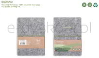 Notes ECONOVO, z recyklingu, okładka z filcu, w linie, 96 kart, 70gsm, szary - 10