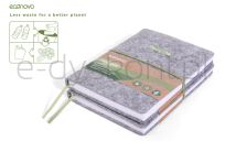 Econovo Notes z recyklingu, okładka z filcu, w linie, 96 kart, 70gsm, szary - 12
