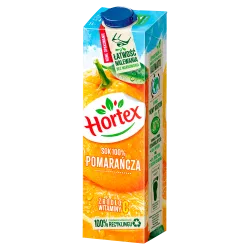 Hortex Pomarańcza Sok 100% Karton 1L