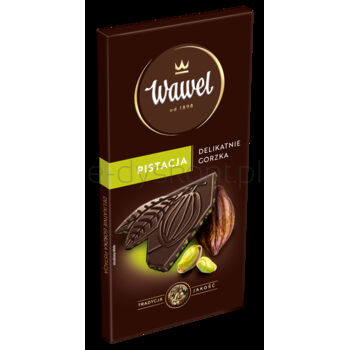 Wawel Czekolada Premium Delikatnie Gorzka Pistacja 90G