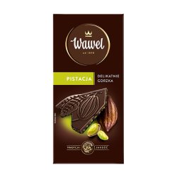 Wawel Czekolada Premium Delikatnie Gorzka Pistacja 90G
